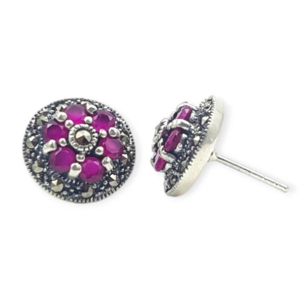 952 Sterling Silver Elegant Tops for Ladies with Pink Stones and Beautiful Design